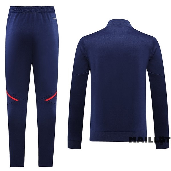 Foot Maillot Pas Cher Ensemble Complet Ropa Deportiva Con Cremallera Larga Arsenal 2022 2023 Bleu Marine Jaune