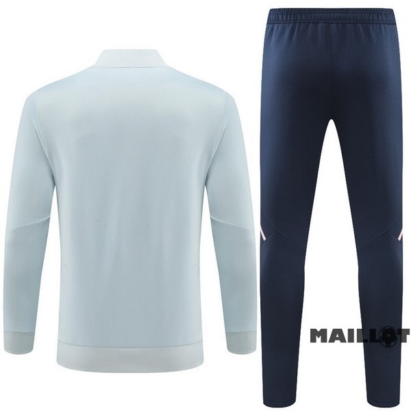 Foot Maillot Pas Cher Ensemble Complet Ropa Deportiva Con Cremallera Larga Arsenal 2022 2023 Gris Bleu