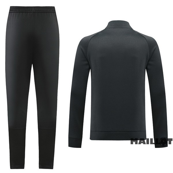 Foot Maillot Pas Cher Ensemble Complet Ropa Deportiva Con Cremallera Larga Arsenal 2022 2023 Gris Noir