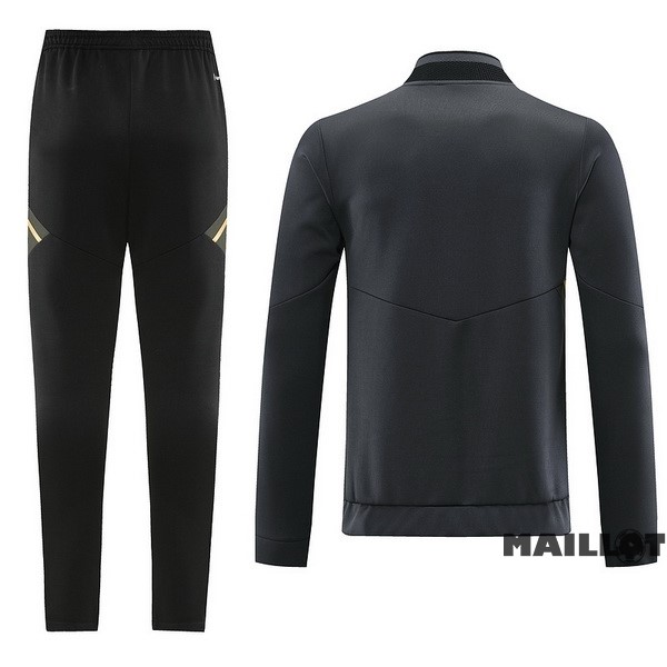 Foot Maillot Pas Cher Ensemble Complet Ropa Deportiva Con Cremallera Larga Arsenal 2022 2023 Noir Gris