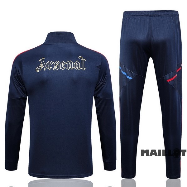 Foot Maillot Pas Cher Ensemble Complet Ropa Deportiva Con Cremallera Larga Arsenal 2023 2024 Bleu Marine