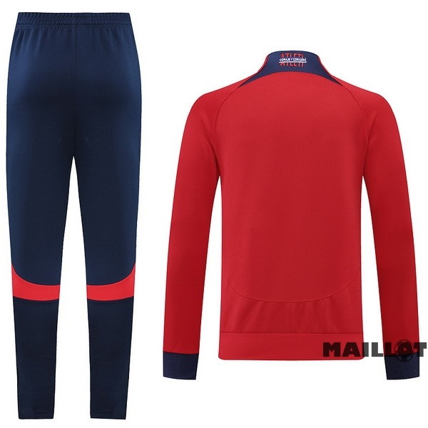 Foot Maillot Pas Cher Ensemble Complet Ropa Deportiva Con Cremallera Larga Atlético Madrid 2022 2023 Bleu Rouge