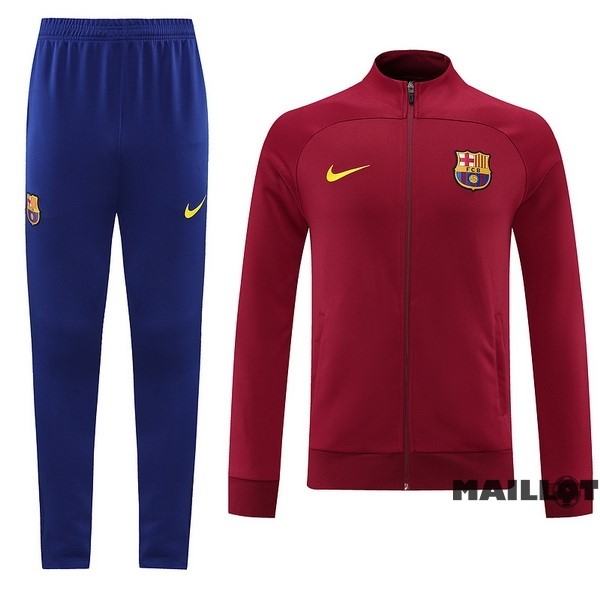 Foot Maillot Pas Cher Ensemble Complet Ropa Deportiva Con Cremallera Larga Barcelona 2022 2023 Bleu