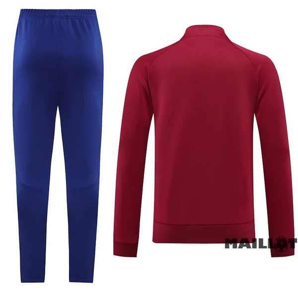 Foot Maillot Pas Cher Ensemble Complet Ropa Deportiva Con Cremallera Larga Barcelona 2022 2023 Bleu