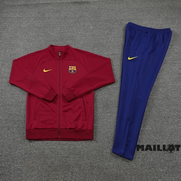Foot Maillot Pas Cher Ensemble Complet Ropa Deportiva Con Cremallera Larga Barcelona 2022 2023 Bleu