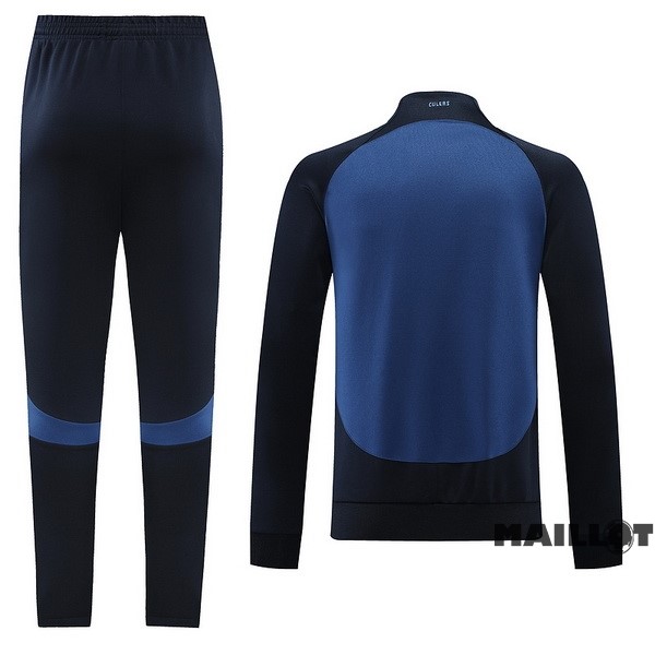Foot Maillot Pas Cher Ensemble Complet Ropa Deportiva Con Cremallera Larga Barcelona 2022 2023 Bleu Marine