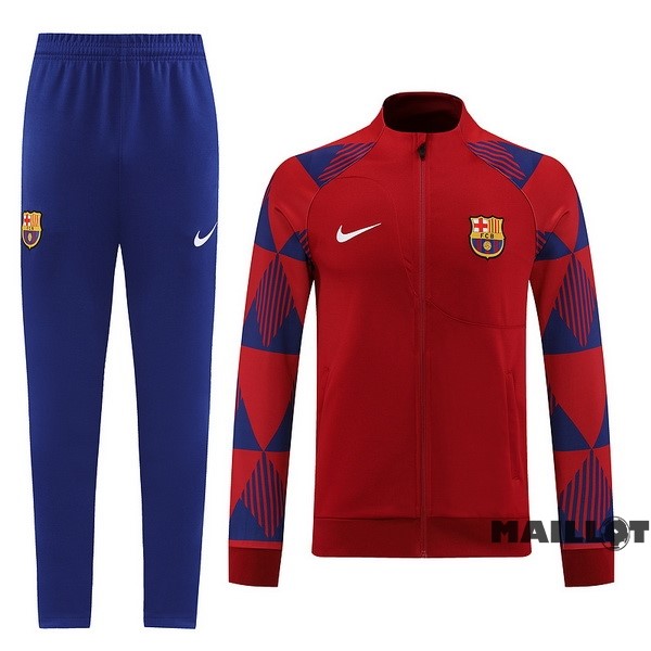 Foot Maillot Pas Cher Ensemble Complet Ropa Deportiva Con Cremallera Larga Barcelona 2022 2023 Bleu