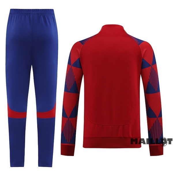 Foot Maillot Pas Cher Ensemble Complet Ropa Deportiva Con Cremallera Larga Barcelona 2022 2023 Bleu