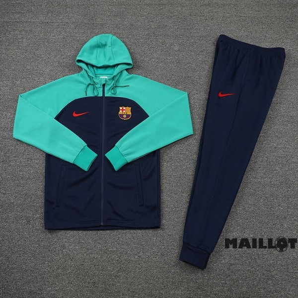 Foot Maillot Pas Cher Ensemble Complet Ropa Deportiva Con Cremallera Larga Barcelona 2022 2023 Bleu