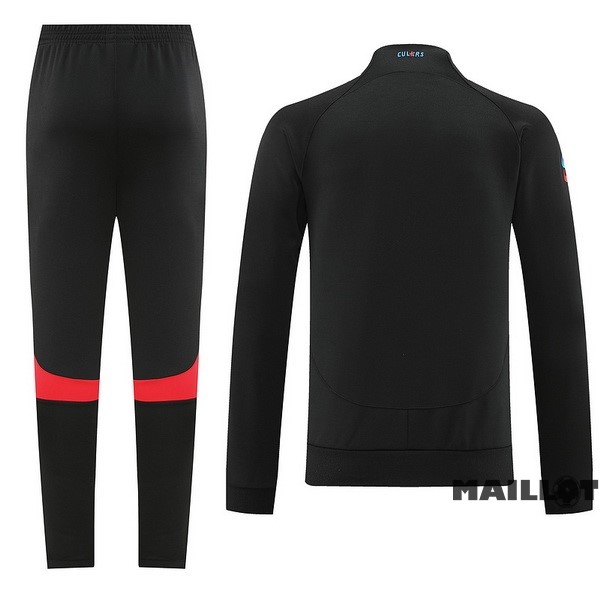 Foot Maillot Pas Cher Ensemble Complet Ropa Deportiva Con Cremallera Larga Barcelona 2022 2023 Noir
