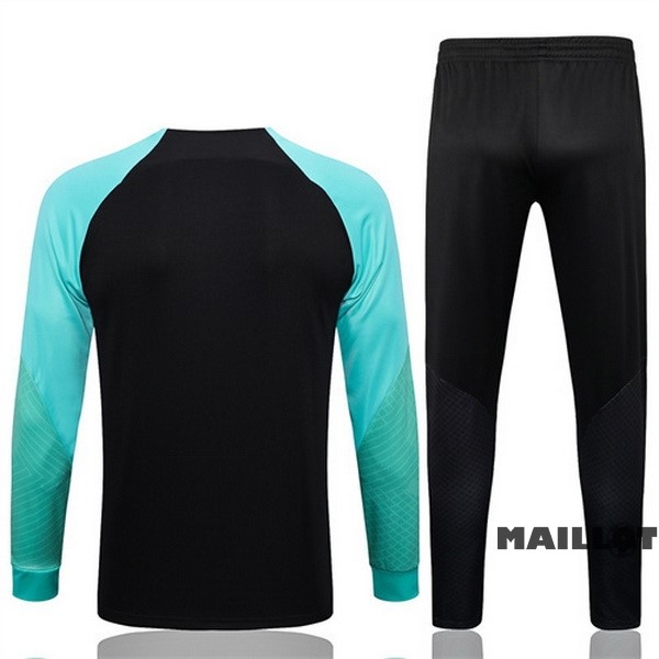 Foot Maillot Pas Cher Ensemble Complet Ropa Deportiva Con Cremallera Larga Barcelona 2022 2023 Noir Vert