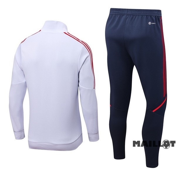 Foot Maillot Pas Cher Ensemble Complet Ropa Deportiva Con Cremallera Larga Bayern Múnich 2022 2023 Blanc