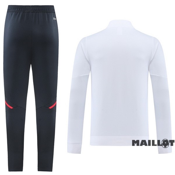 Foot Maillot Pas Cher Ensemble Complet Ropa Deportiva Con Cremallera Larga Bayern Múnich 2022 2023 Gris Blanc