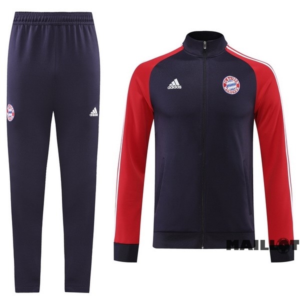 Foot Maillot Pas Cher Ensemble Complet Ropa Deportiva Con Cremallera Larga Bayern Múnich 2022 2023 Gris Rouge
