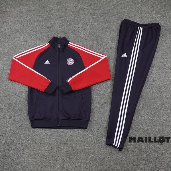 Foot Maillot Pas Cher Ensemble Complet Ropa Deportiva Con Cremallera Larga Bayern Múnich 2022 2023 Gris Rouge