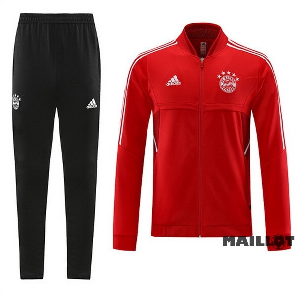 Foot Maillot Pas Cher Ensemble Complet Ropa Deportiva Con Cremallera Larga Bayern Múnich 2022 2023 Noir Rouge