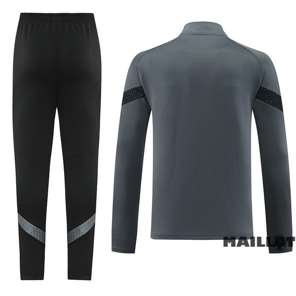Foot Maillot Pas Cher Ensemble Complet Ropa Deportiva Con Cremallera Larga Borussia Dortmund 2022 2023 Gris