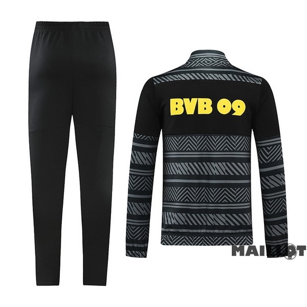 Foot Maillot Pas Cher Ensemble Complet Ropa Deportiva Con Cremallera Larga Borussia Dortmund 2022 2023 Gris Noir Jaune