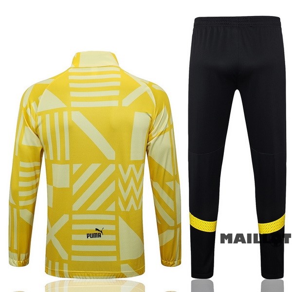 Foot Maillot Pas Cher Ensemble Complet Ropa Deportiva Con Cremallera Larga Borussia Dortmund 2022 2023 Jaune III Noir