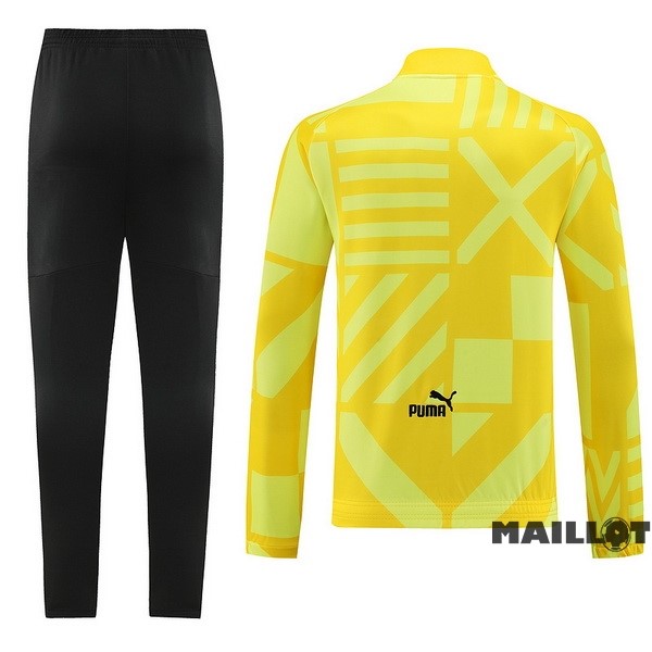 Foot Maillot Pas Cher Ensemble Complet Ropa Deportiva Con Cremallera Larga Borussia Dortmund 2022 2023 Jaune II Noir