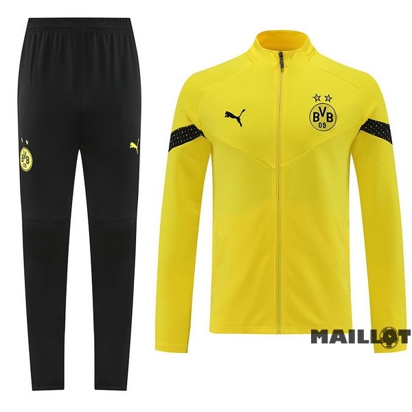 Foot Maillot Pas Cher Ensemble Complet Ropa Deportiva Con Cremallera Larga Borussia Dortmund 2022 2023 Jaune