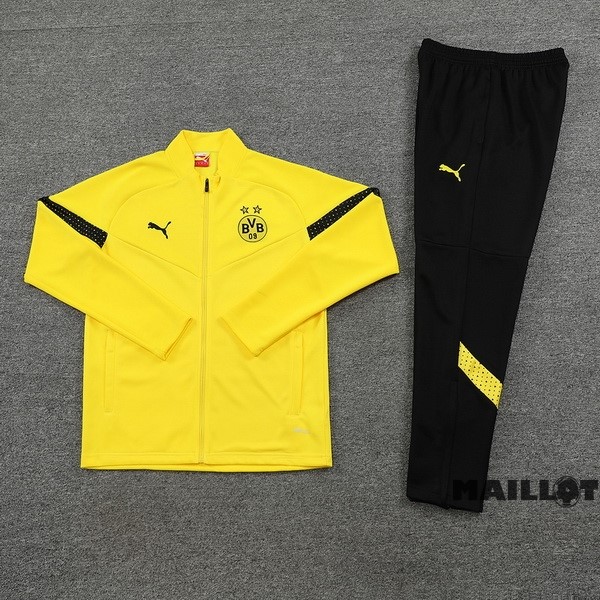 Foot Maillot Pas Cher Ensemble Complet Ropa Deportiva Con Cremallera Larga Borussia Dortmund 2022 2023 Jaune