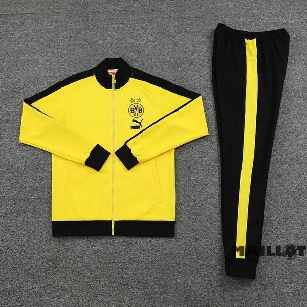 Foot Maillot Pas Cher Ensemble Complet Ropa Deportiva Con Cremallera Larga Borussia Dortmund 2023 2024 Jaune Noir
