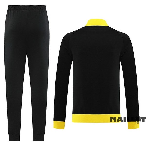 Foot Maillot Pas Cher Ensemble Complet Ropa Deportiva Con Cremallera Larga Borussia Dortmund 2023 2024 Noir Jaune