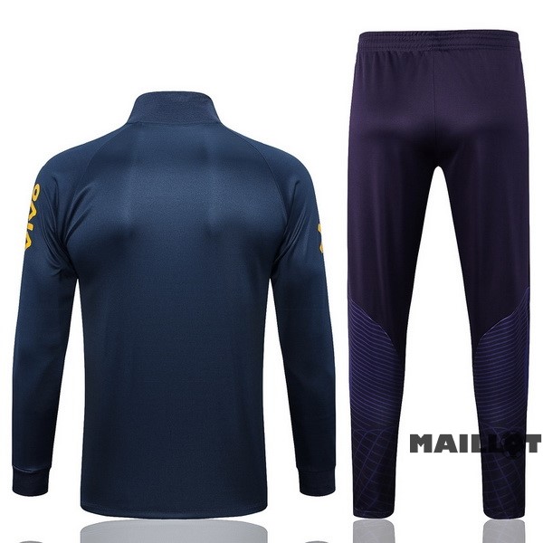 Foot Maillot Pas Cher Ensemble Complet Ropa Deportiva Con Cremallera Larga Brésil 2022 Bleu Marine