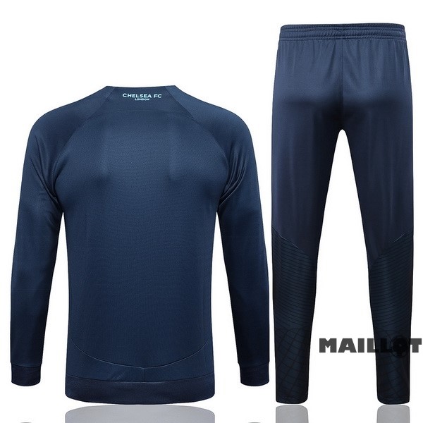 Foot Maillot Pas Cher Ensemble Complet Ropa Deportiva Con Cremallera Larga Chelsea 2022 2023 Bleu