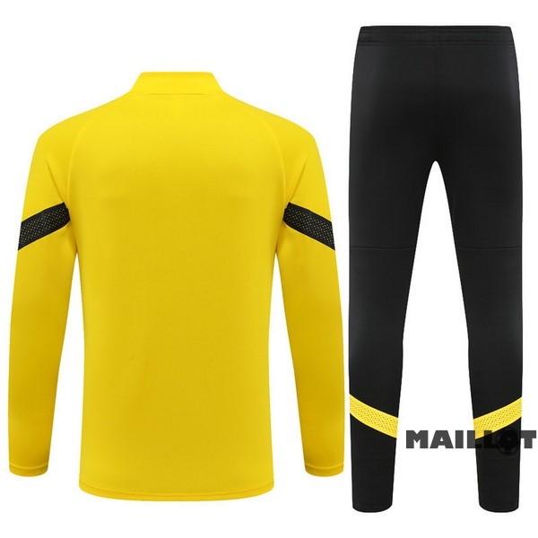 Foot Maillot Pas Cher Ensemble Complet Ropa Deportiva Con Cremallera Larga Enfant Borussia Dortmund 2022 2023 Jaune