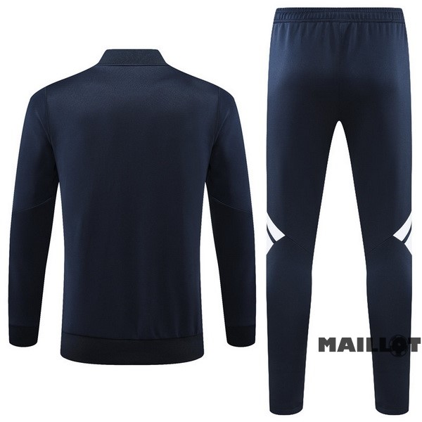 Foot Maillot Pas Cher Ensemble Complet Ropa Deportiva Con Cremallera Larga Enfant Lyon 2022 2023 Bleu