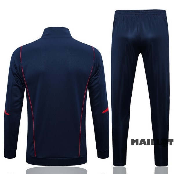 Foot Maillot Pas Cher Ensemble Complet Ropa Deportiva Con Cremallera Larga Espagne 2022 Bleu