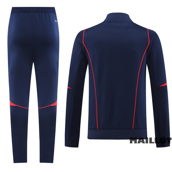 Foot Maillot Pas Cher Ensemble Complet Ropa Deportiva Con Cremallera Larga Espagne 2022 Bleu