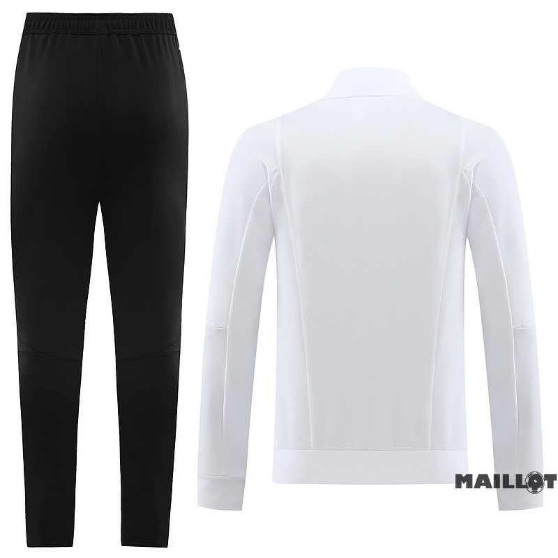 Foot Maillot Pas Cher Ensemble Complet Ropa Deportiva Con Cremallera Larga Italie 2023 Blanc Jaune