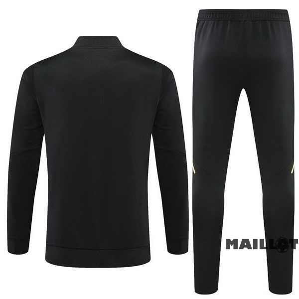 Foot Maillot Pas Cher Ensemble Complet Ropa Deportiva Con Cremallera Larga Juventus 2022 2023 Noir I Blanc