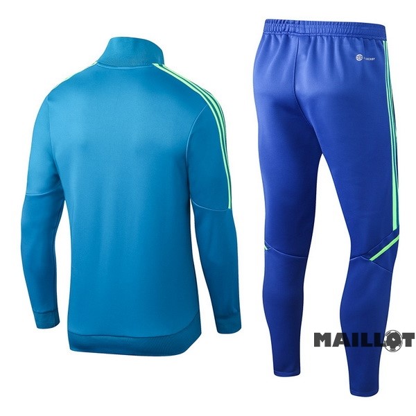 Foot Maillot Pas Cher Ensemble Complet Ropa Deportiva Con Cremallera Larga Juventus 2022 2023 Vert Bleu