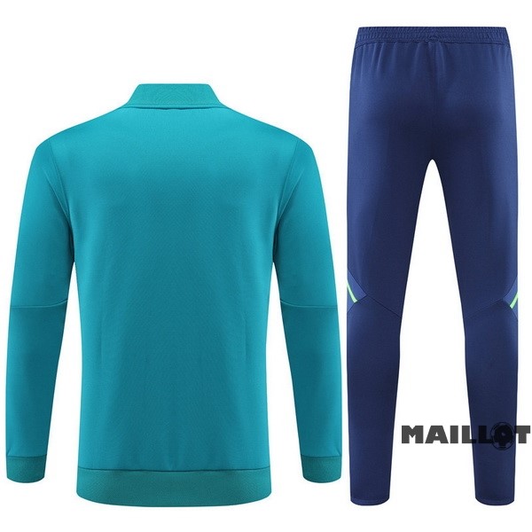 Foot Maillot Pas Cher Ensemble Complet Ropa Deportiva Con Cremallera Larga Juventus 2022 2023 Vert I Bleu