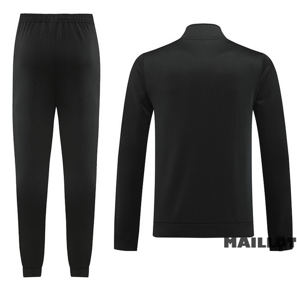 Foot Maillot Pas Cher Ensemble Complet Ropa Deportiva Con Cremallera Larga Juventus 2023 2024 Noir