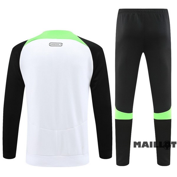Foot Maillot Pas Cher Ensemble Complet Ropa Deportiva Con Cremallera Larga Liverpool 2022 2023 Blanc Vert Noir