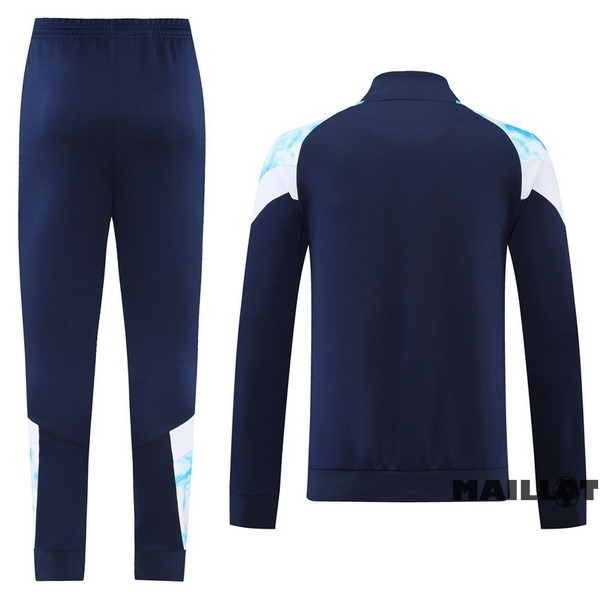 Foot Maillot Pas Cher Ensemble Complet Ropa Deportiva Con Cremallera Larga Manchester City 2022 2023 Bleu