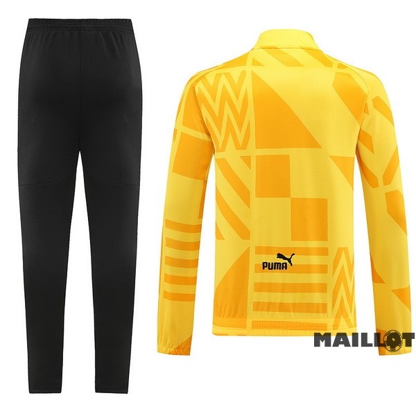 Foot Maillot Pas Cher Ensemble Complet Ropa Deportiva Con Cremallera Larga Manchester City 2022 2023 Noir