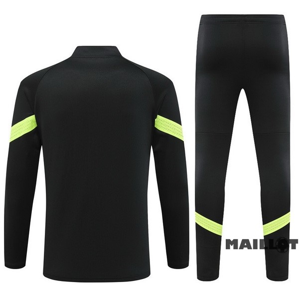 Foot Maillot Pas Cher Ensemble Complet Ropa Deportiva Con Cremallera Larga Manchester City 2022 2023 Noir Vert
