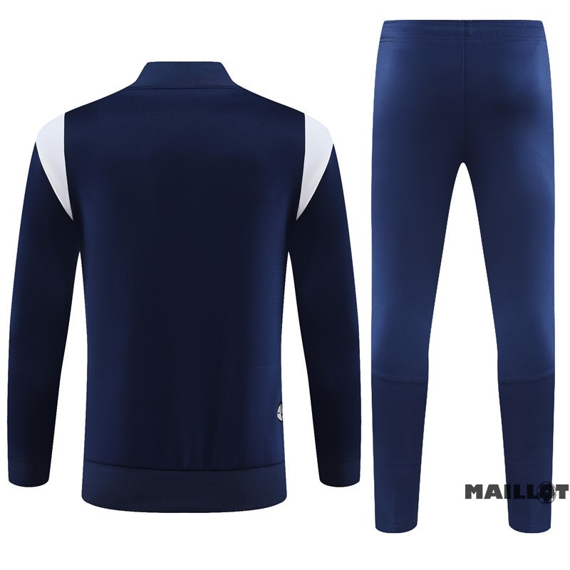 Foot Maillot Pas Cher Ensemble Complet Ropa Deportiva Con Cremallera Larga Manchester City 2023 2024 Bleu I Blanc