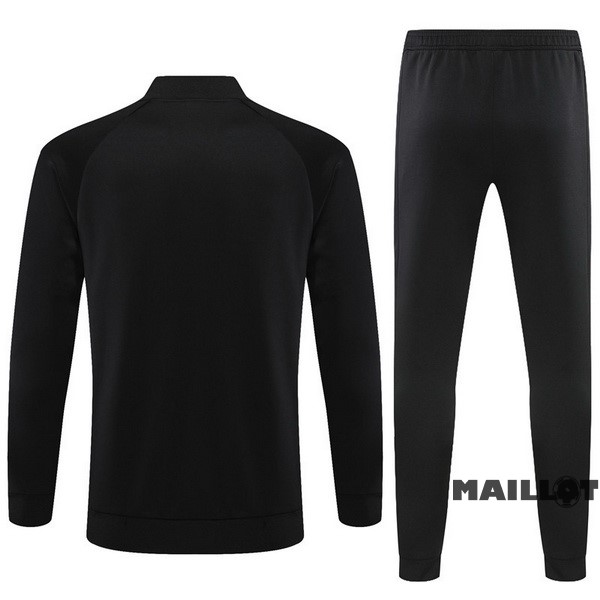 Foot Maillot Pas Cher Ensemble Complet Ropa Deportiva Con Cremallera Larga Manchester United 2022 2023 Noir