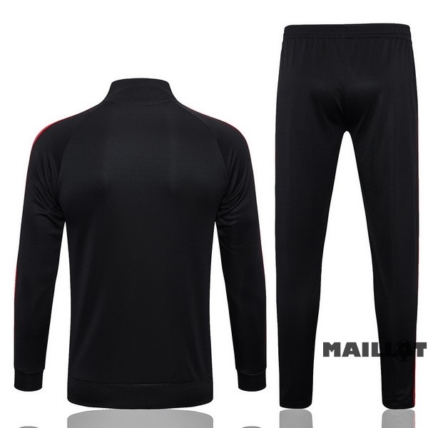 Foot Maillot Pas Cher Ensemble Complet Ropa Deportiva Con Cremallera Larga Manchester United 2022 2023 Noir
