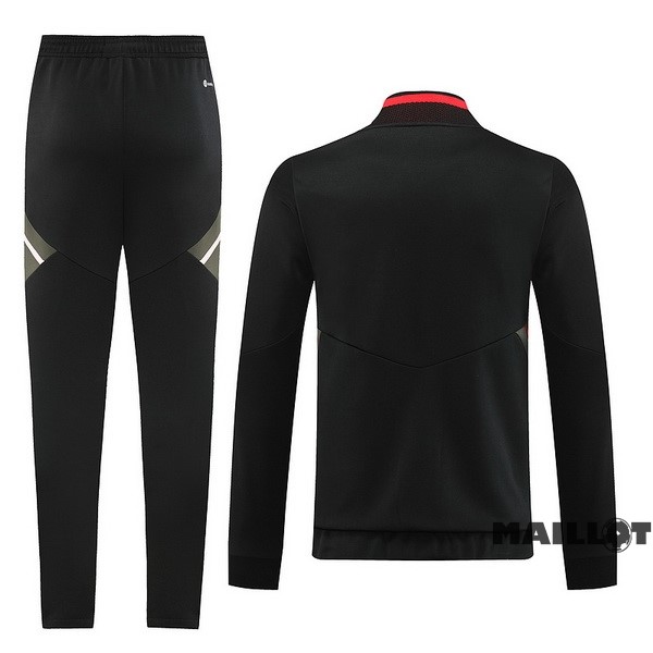 Foot Maillot Pas Cher Ensemble Complet Ropa Deportiva Con Cremallera Larga Manchester United 2022 2023 Noir