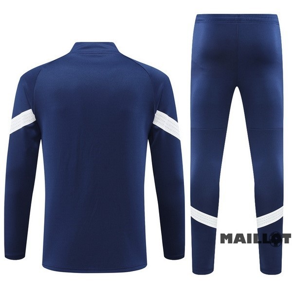 Foot Maillot Pas Cher Ensemble Complet Ropa Deportiva Con Cremallera Larga Marsella 2022 2023 Bleu Marine