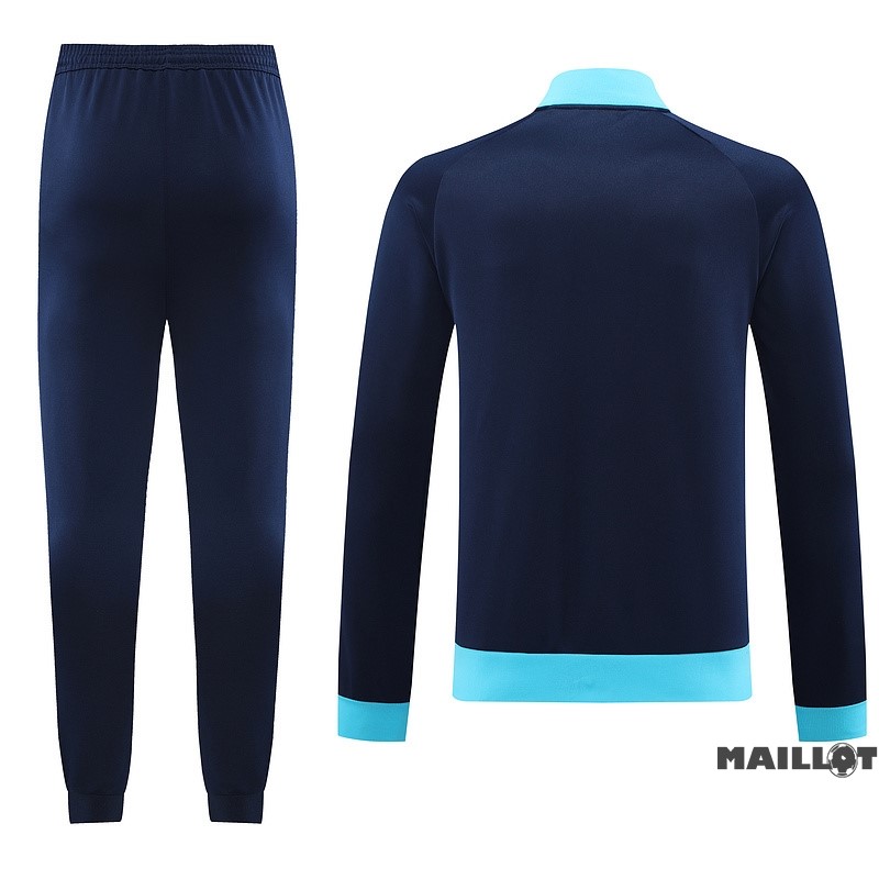 Foot Maillot Pas Cher Ensemble Complet Ropa Deportiva Con Cremallera Larga Marsella 2023 2024 Bleu