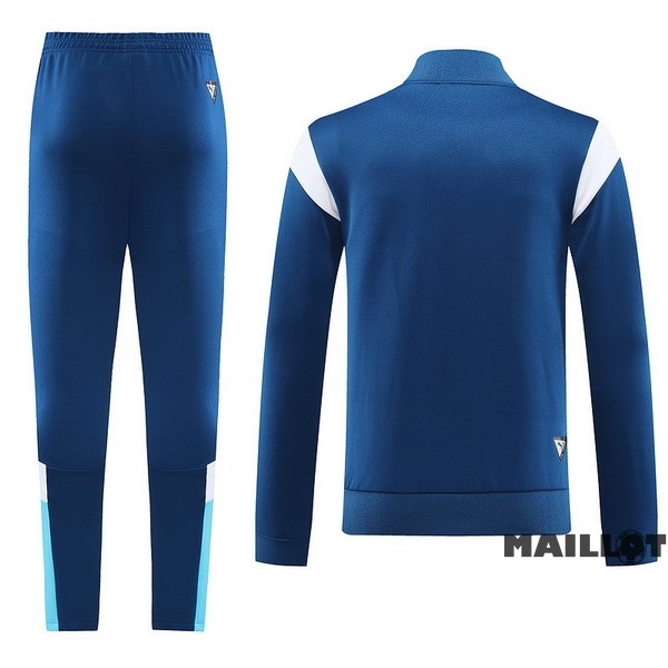 Foot Maillot Pas Cher Ensemble Complet Ropa Deportiva Con Cremallera Larga Marsella 2023 2024 Bleu